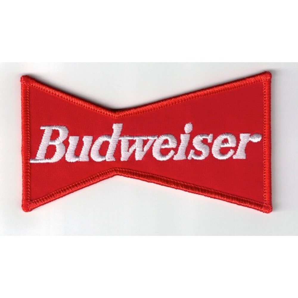 Budweiser Beer Red Embroidered 4x2in Iron / Sew-On Patch